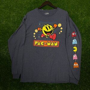 Pac-Man Classic Video Game Graphic Long Sleeve T-shirt size XL